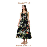 Hawaii Ladies Smock Long Dress [Bird of Paradise]