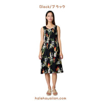Hawaii Women's Smocked Midi Dress [Bird of Paradise]