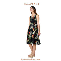 Hawaii Women's Smocked Midi Dress [Bird of Paradise]