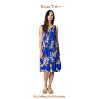 Hawaii Women's Smocked Midi Dress [Bird of Paradise]