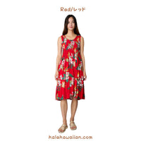 Hawaii Women's Smocked Midi Dress [Bird of Paradise]