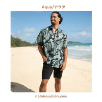 Hawaiian Men's Rayon Aloha Shirt [Bold Silvery]