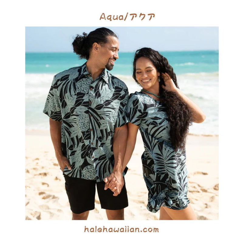 Hawaiian Men's Rayon Aloha Shirt [Bold Silvery]