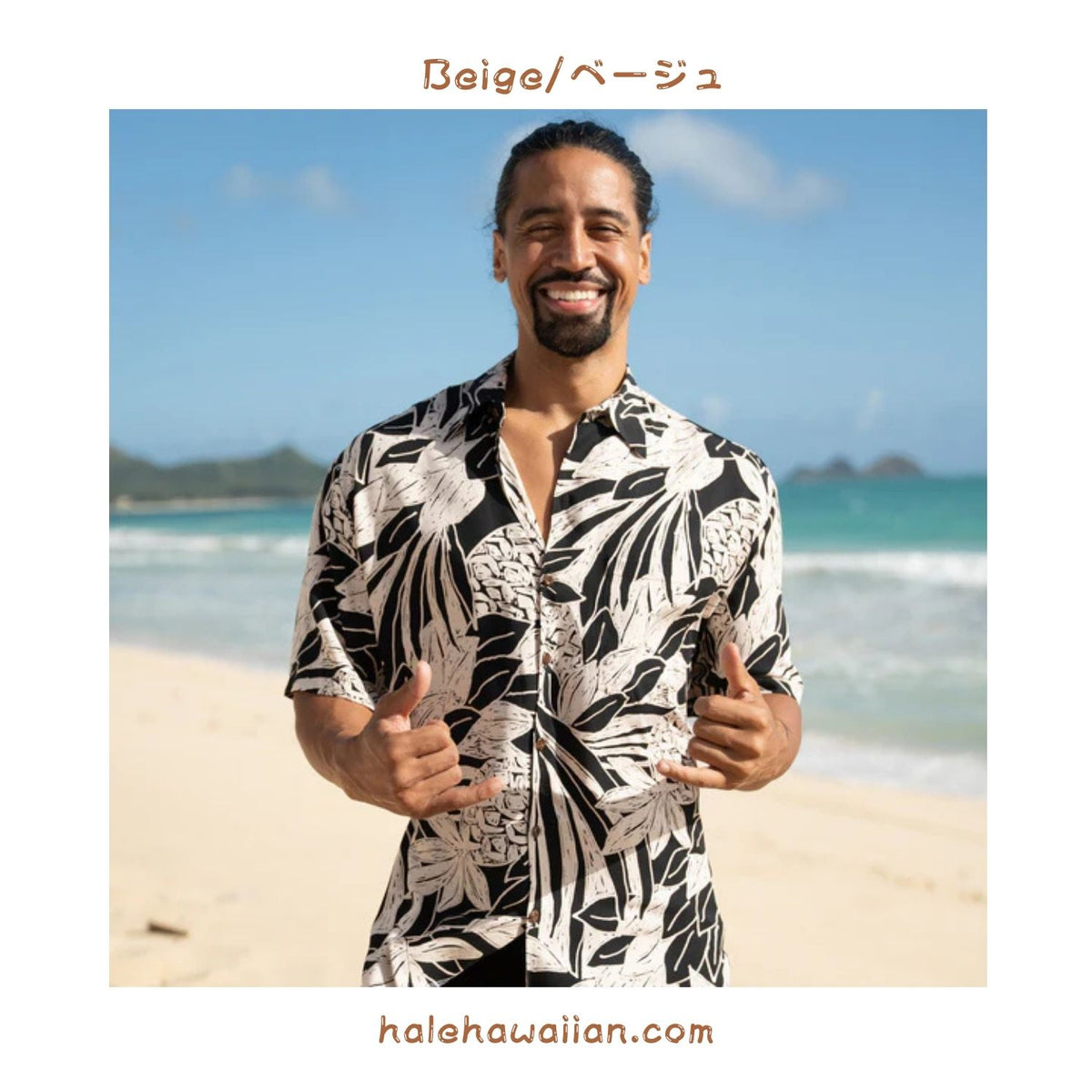 Hawaiian Men's Rayon Aloha Shirt [Bold Silvery]