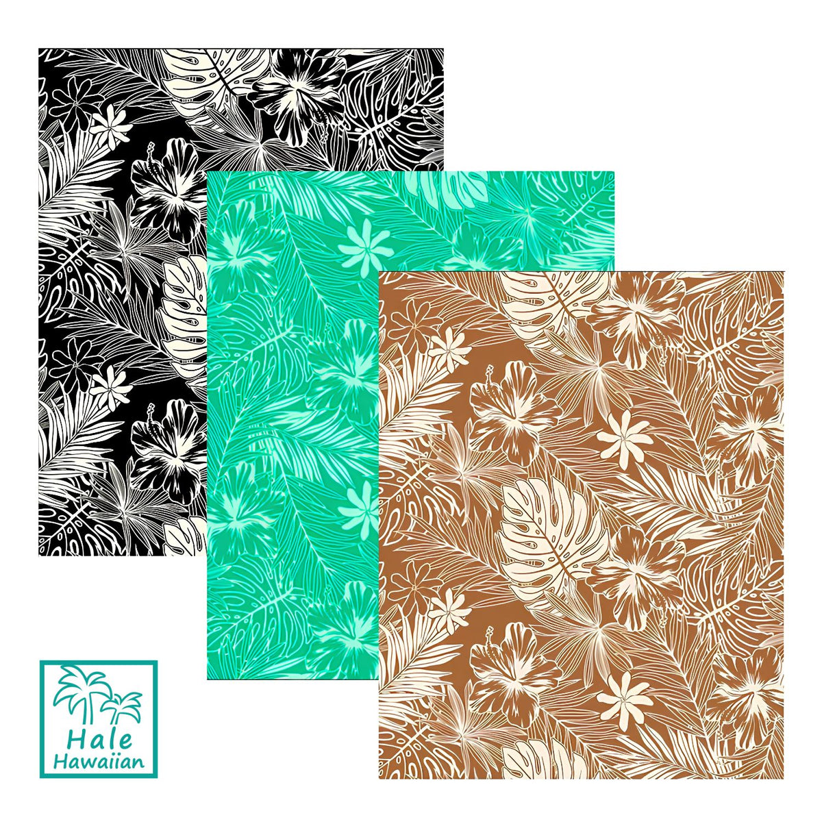 Hawaiian polycotton fabric CHOE-283R [Hibiscus Tiare]