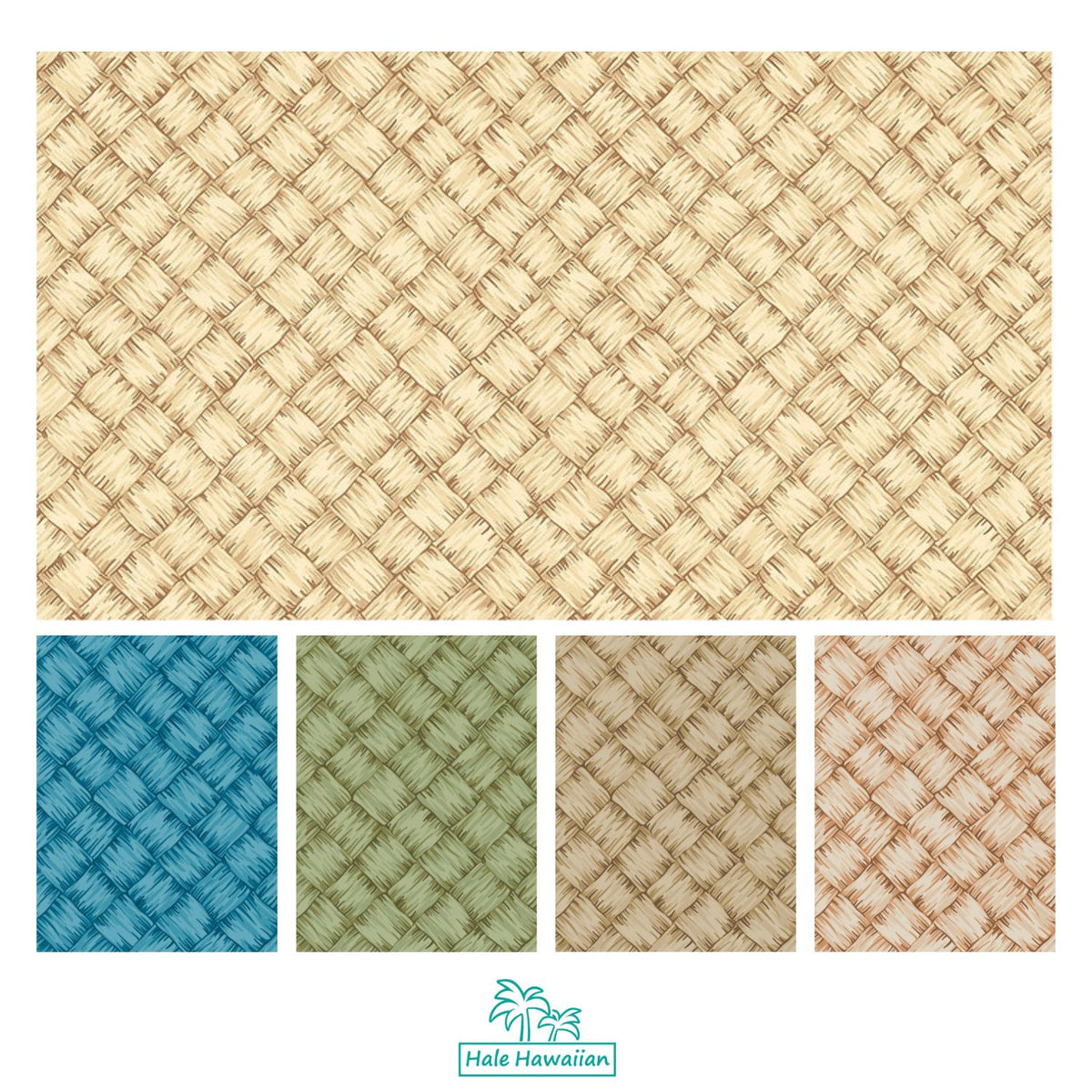 Restock Hawaii Poly Cotton Fabric CHOE-284-811 [Lauhala]