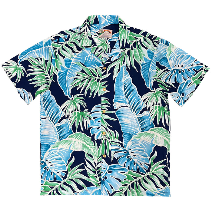 Hawaiian Men's Aloha Shirt Rayon [Cabana Palms]