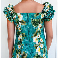 [Discount] Hawaii Muumu Ruffle Muumu Long Dress [Twin Hibiscus Panel] 