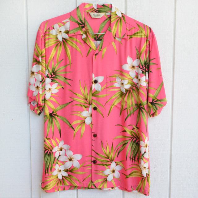 Hawaiian Men's Aloha Shirt Rayon [Lani Plumeria]