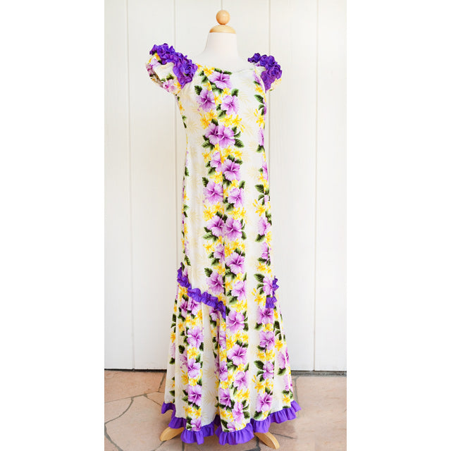 [Discount] Hawaiian Muumuu PuaPuaLani Ruffle Dress Long [Now Hibiscus]
