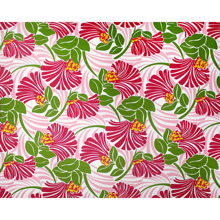 Hawaiian polycotton fabric EM-11-145 [Lehua Flower]