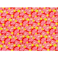 Hawaiian Polycotton Fabric EM-11-159 [Tiare/Monstera]
