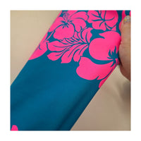 ハワイアン ポリコットン生地 ETU-436 【ハイビスカスパネル】