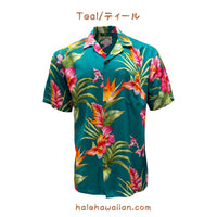 New Arrival: Paradise Found Men's Rayon Aloha Shirt - Exotic Floral