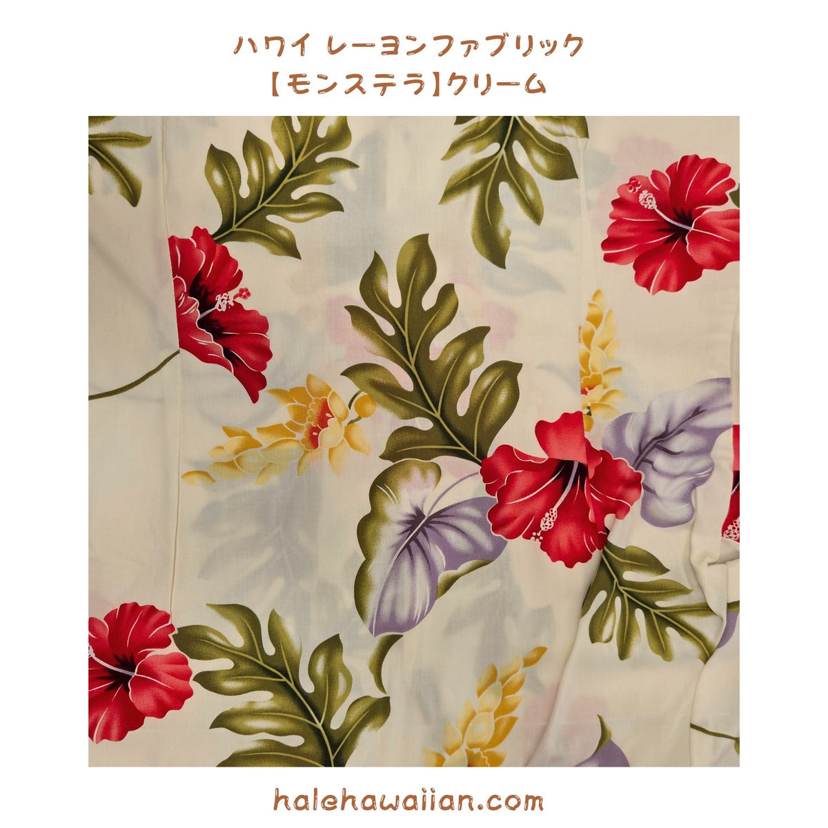 Hawaiian rayon fabric monstera [Monstera]