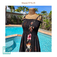 Hawaii Maxi Long Tunic Dress <br>[Floral Bird of Paradise]