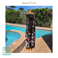 Hawaii Maxi Long Tunic Dress <br>[Floral Bird of Paradise]