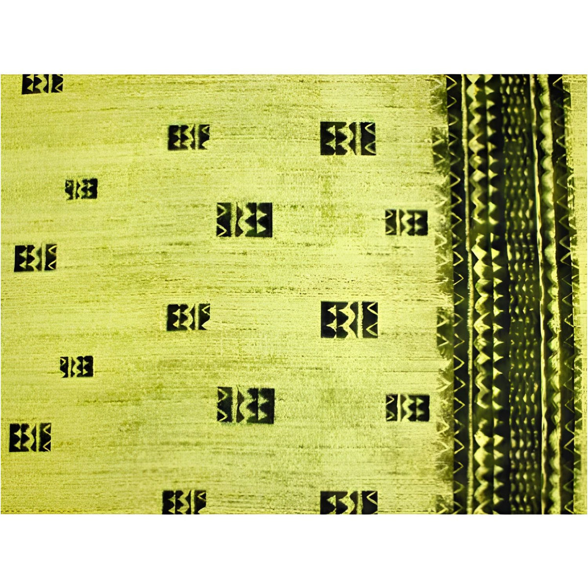 *Clearance Sale Fabric: Hawaiian Poly-Cotton Fabric GA-17-146 [Tapa Border]