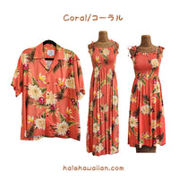 Hawaiian Muumuu Tunic Dress, Semi-Long Dress [Ceres]