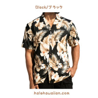 Hawaii Men's Cotton Aloha Shirt [Hibiscus Palm]
