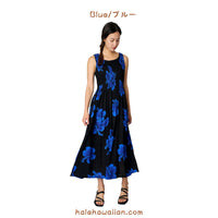 Hawaii Women's Smock Long Dress [Hibiscus]