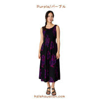 Hawaii Women's Smock Long Dress [Hibiscus]