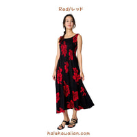 Hawaii Women's Smock Long Dress [Hibiscus]