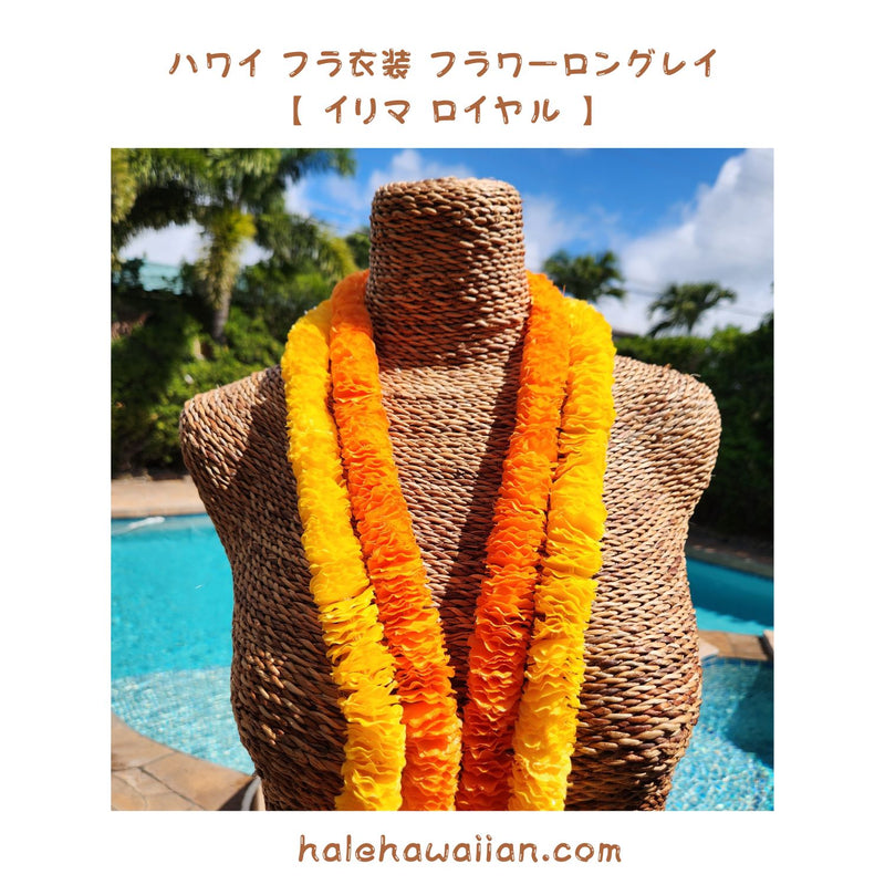 Hawaiian Hula Supplies Flower Lei Long [Ilima Royal]