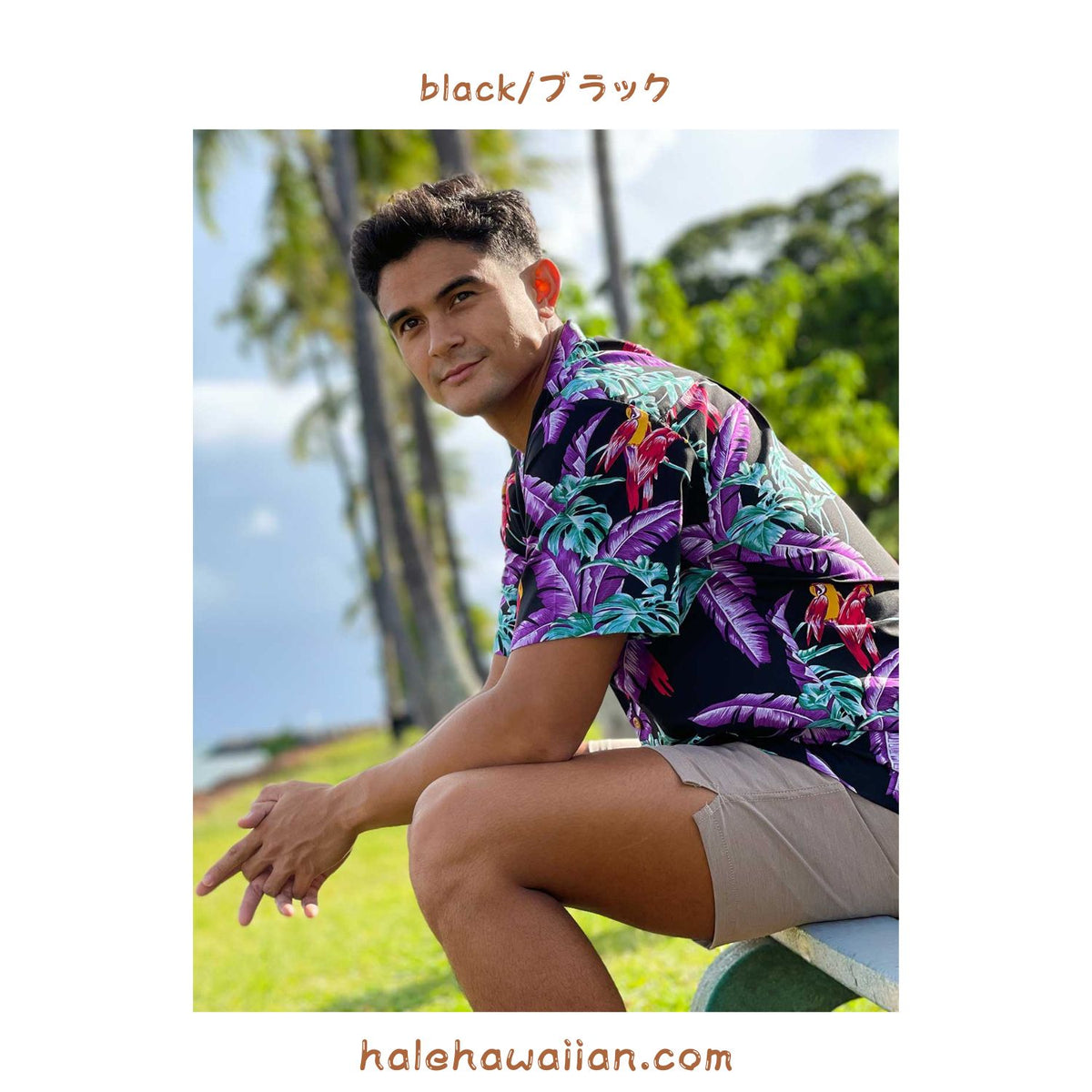 Hawaiian Men's Aloha Shirt Rayon [Jungle Bird]