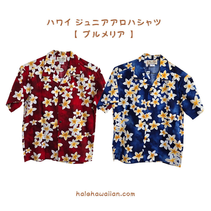 Hawaii Junior Cotton Aloha Shirt [Plumeria]