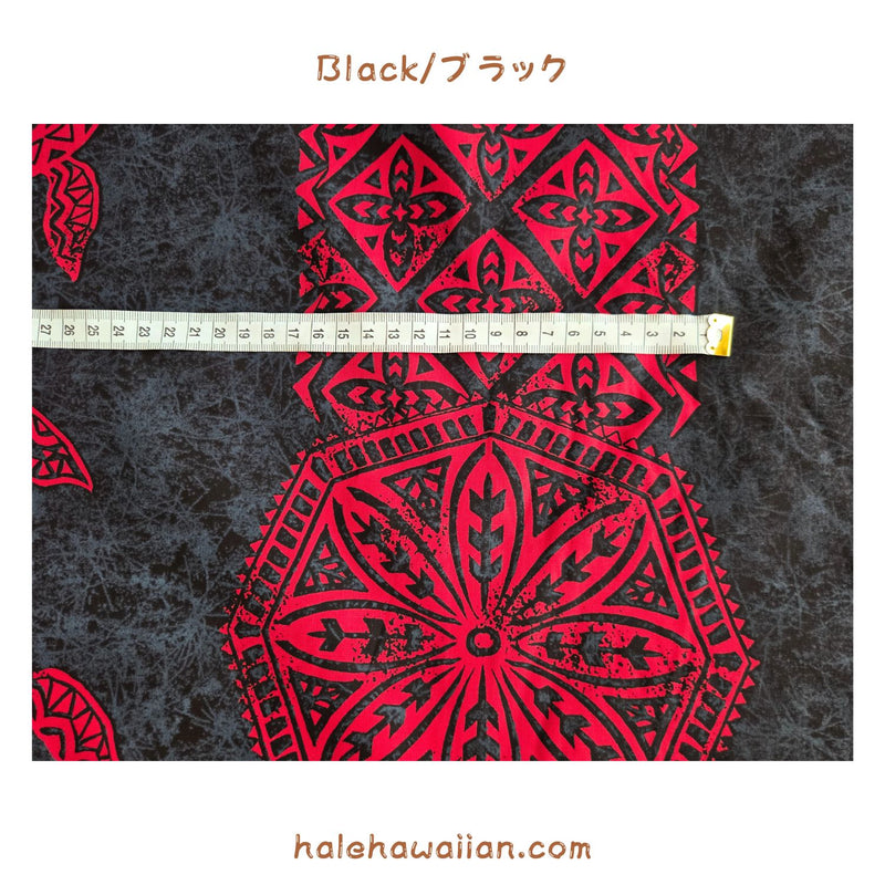 Hawaiian polycotton fabric KW-289 [Tapa/Honu Panel]