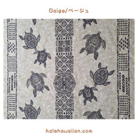 Hawaiian polycotton fabric KW-289 [Tapa/Honu Panel]