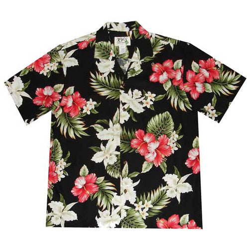 Hawaiian Men's Aloha Shirt Cotton [Orchid Hibiscus]