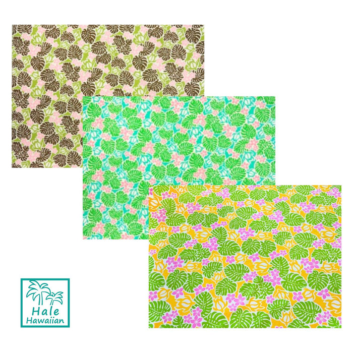 ※セール生地  ハワイアン ポリコットン生地 LMH-11-740 【モンステラホヌ】