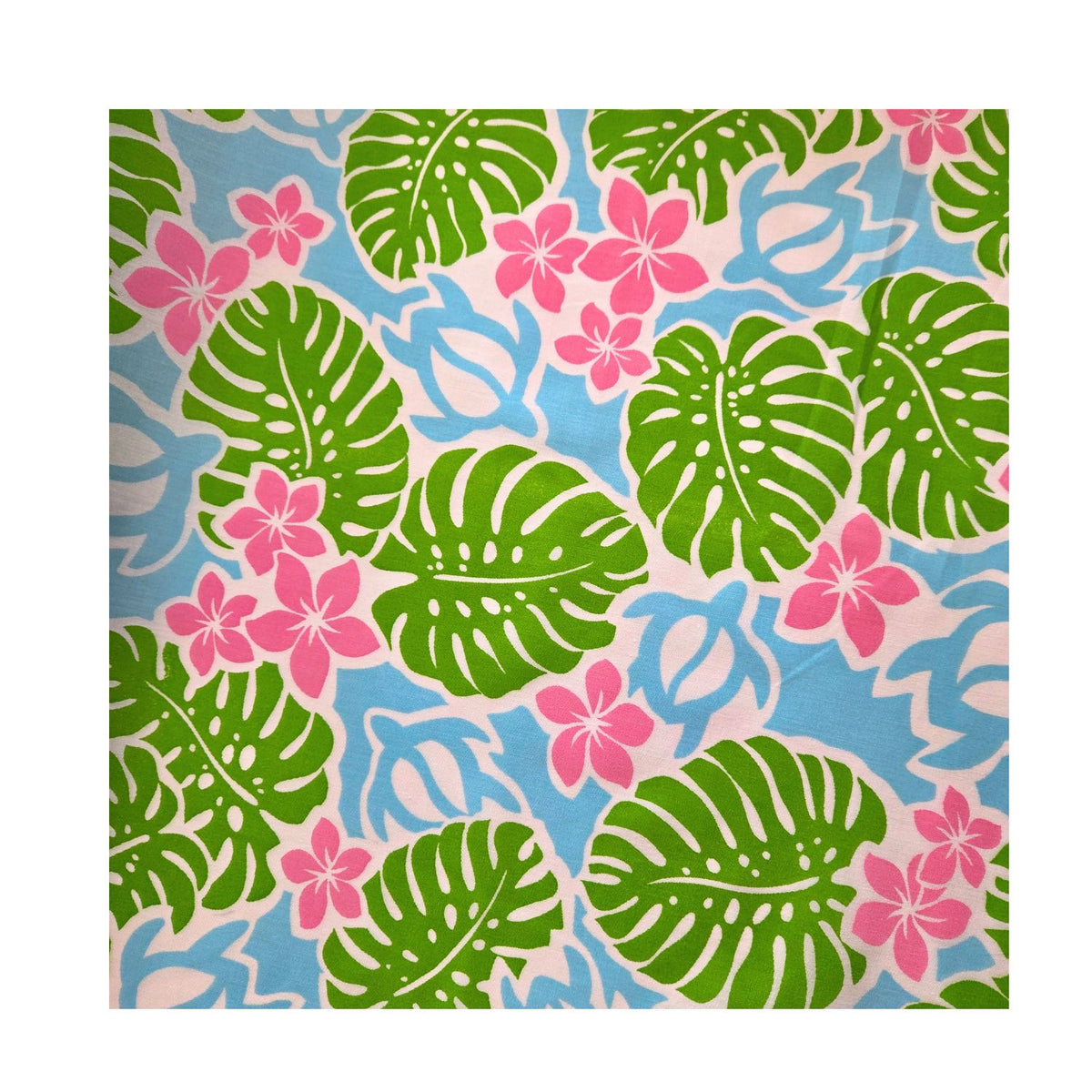 ※セール生地  ハワイアン ポリコットン生地 LMH-11-740 【モンステラホヌ】