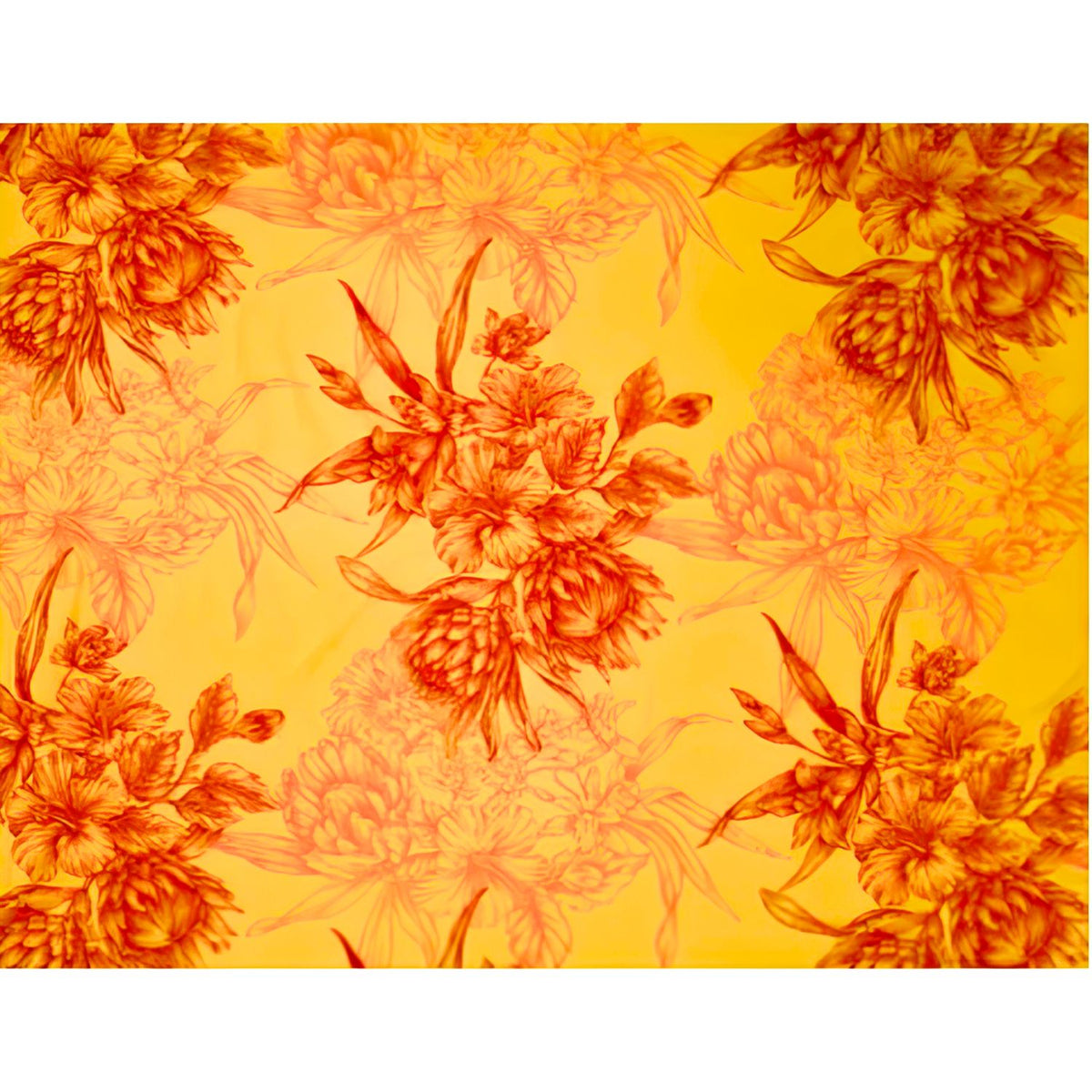 *Sale Fabric* Hawaiian Poly Cotton Fabric LMH-19-926 [Hibiscus &amp; Protea Bouquet]