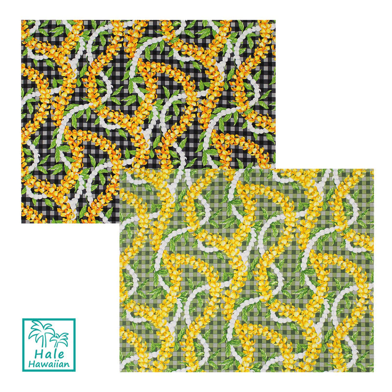 New Arrival Hawaiian Cotton Fabric LMH-25-1043 [Palaka Puakenikeni Pikake Lei]