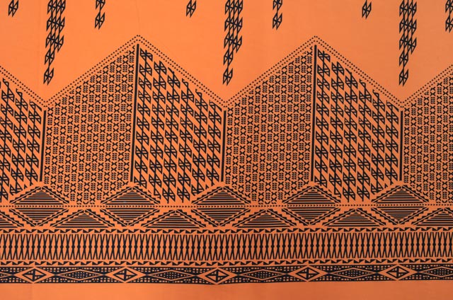 Hawaiian Polycotton Fabric LW-13-316 [Tapa Border]