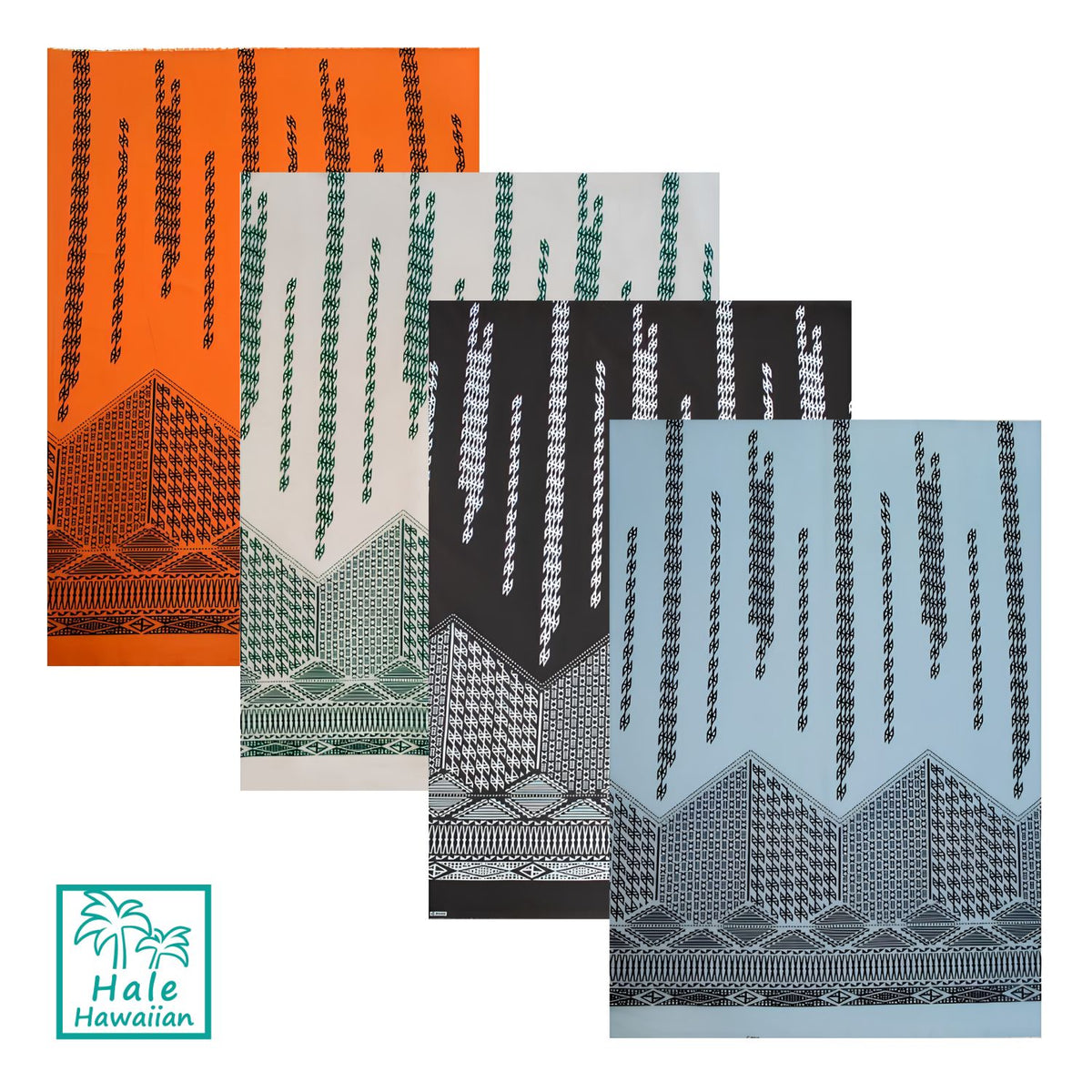 Hawaiian Polycotton Fabric LW-13-316 [Tapa Border]