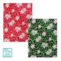 *Sale Fabric* Hawaiian Poly-Cotton Fabric LW-15-467 【Tiare &amp; Scroll】