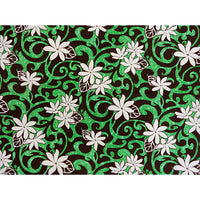 *Sale Fabric* Hawaiian Poly-Cotton Fabric LW-15-467 【Tiare &amp; Scroll】