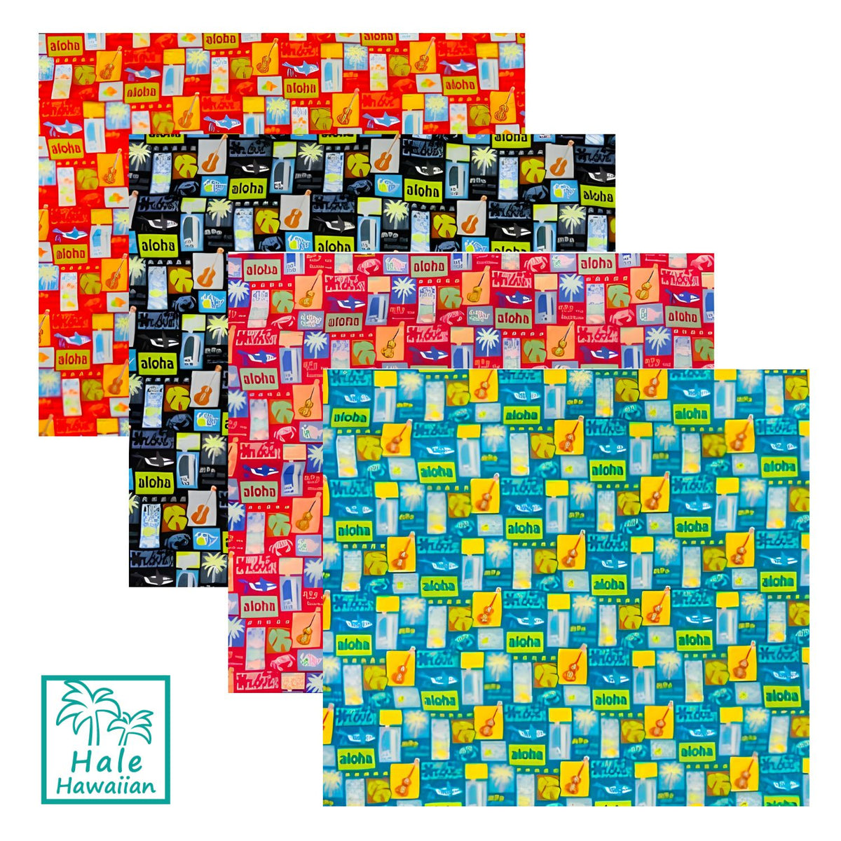 *Sale Fabric* Hawaiian Cotton Fabric LW-16-501 [Tropical Motif]