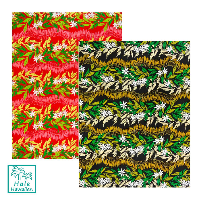 *Sale Fabric: Hawaiian Poly-Cotton Fabric LW-16-506 [Tiare Ginger Panel]