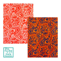 Hawaiian Polycotton Fabric LW-16-517 [Tapa Honu]