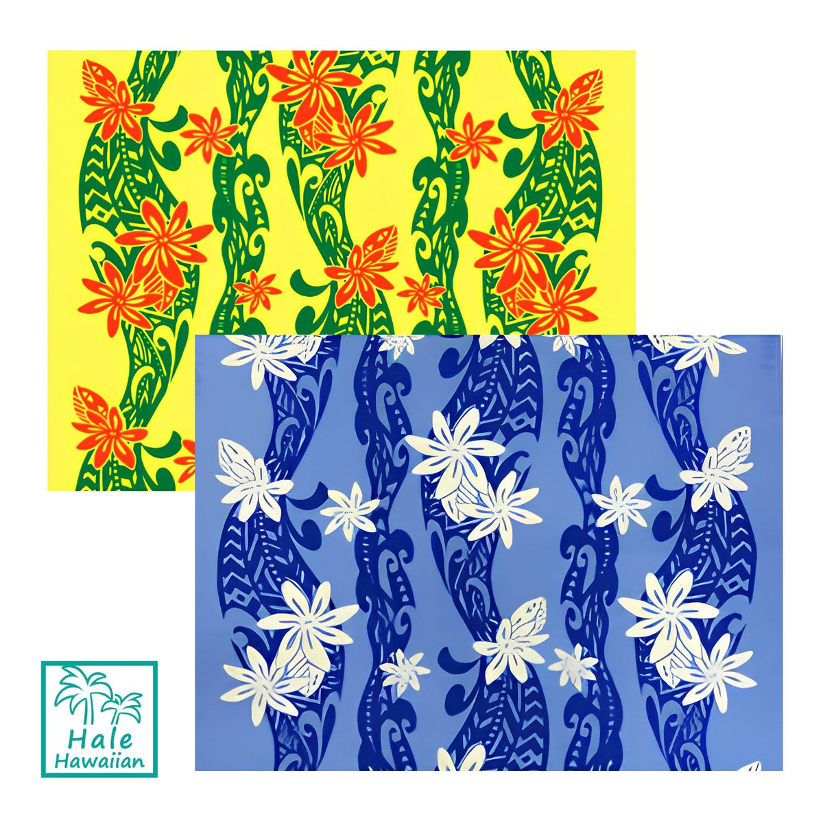 *Sale Fabric: Hawaiian Poly-Cotton Fabric LW-17-580 [Tiare Tapu Panel]
