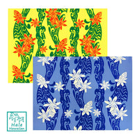 *Sale Fabric: Hawaiian Poly-Cotton Fabric LW-17-580 [Tiare Tapu Panel]