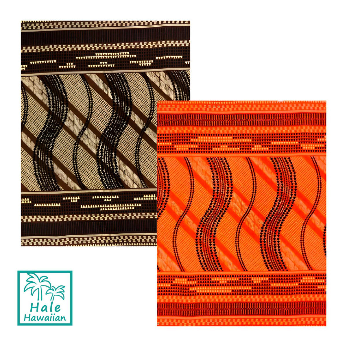 Hawaiian Polycotton Fabric LW-17-593 [Tapa Wave]