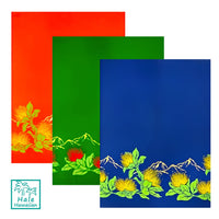 Hawaiian Polycotton Fabric LW-17-609 [Lehuaborder/Volcano Mountain]