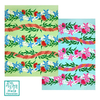Hawaiian Polycotton Fabric LW-18-641 [Lehua/Orchid Ray]