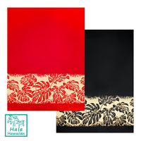 Hawaiian Polycotton Fabric LW-18-652 [Floral Tapa Element]